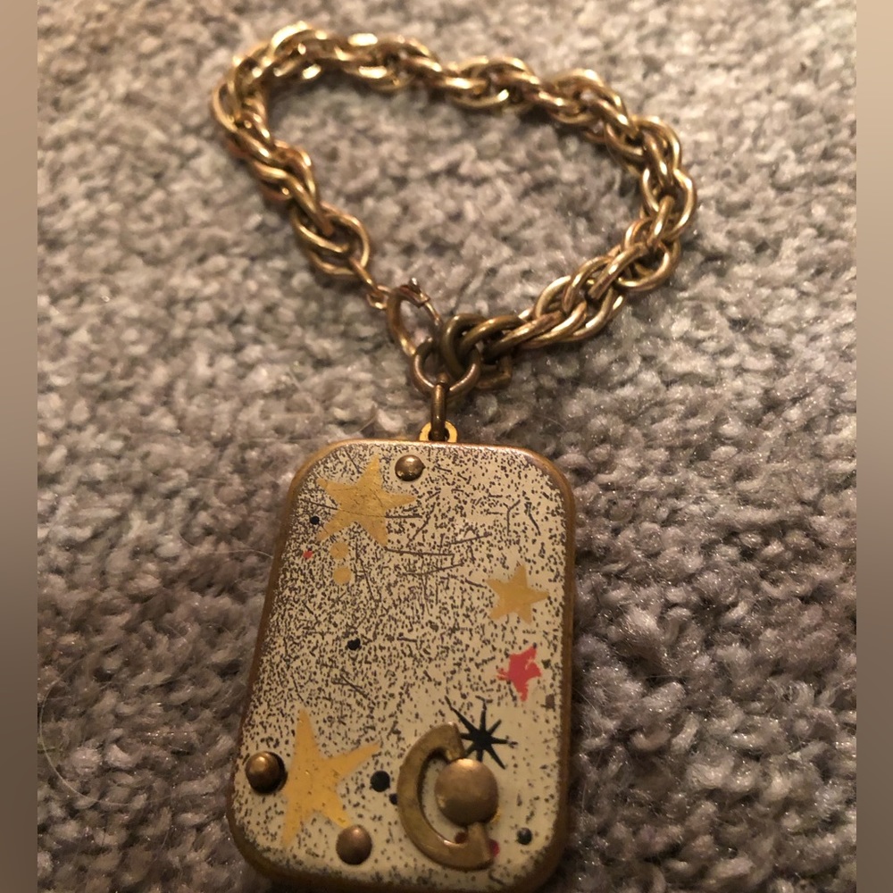 Vtg Atomic Stardust Music Box Bracelet! Plays Waves of the Danube *Works*